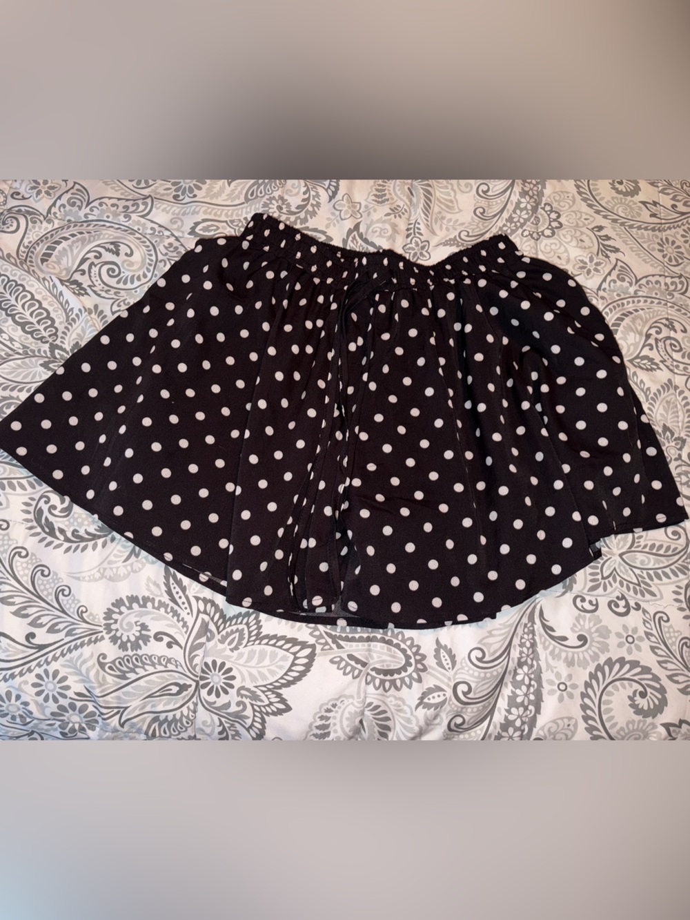 Polka Dot Black Women's Skort - Casual A-Line